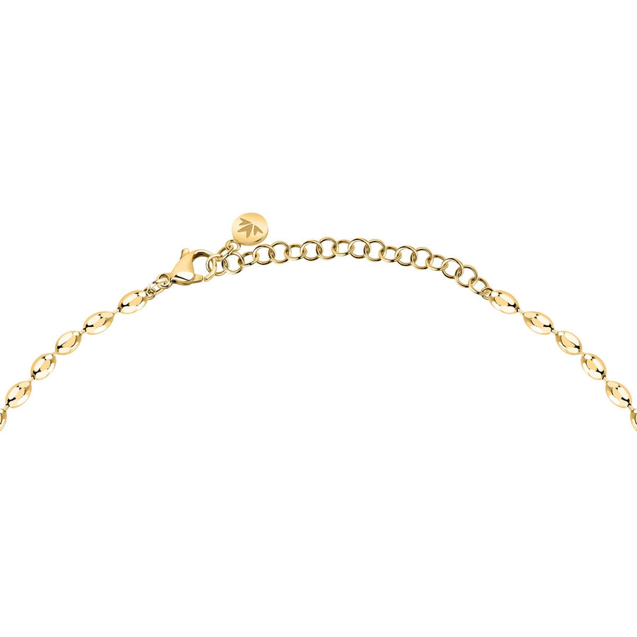 morellato 18k gold plated intrecci necklace heart stainless steel yg 40+5cm