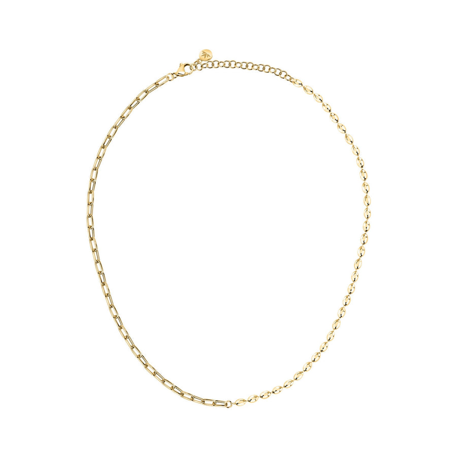 morellato 18k gold plated intrecci necklace stainless steel yg 40+5cm