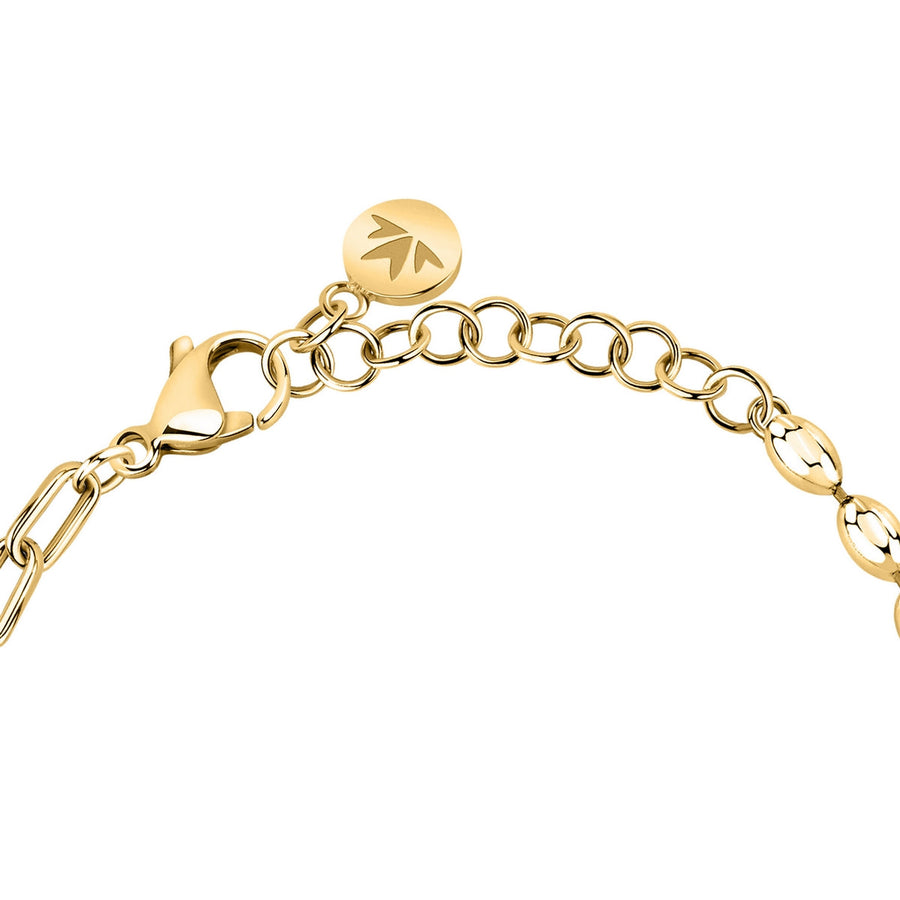 morellato 18k gold plated intrecci bracelet stainless steel yg 16+3cm