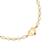 morellato 18k gold plated intrecci bracelet heart stainless steel yg 16+3cm