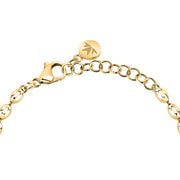 morellato 18k gold plated intrecci bracelet stainless steel yg 16+3cm
