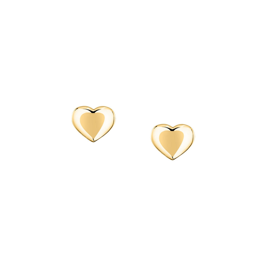 morellato 18k gold plated intrecci earring heart stainless steel yg 12x10mm