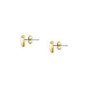 morellato 18k gold plated intrecci earring heart stainless steel yg 12x10mm