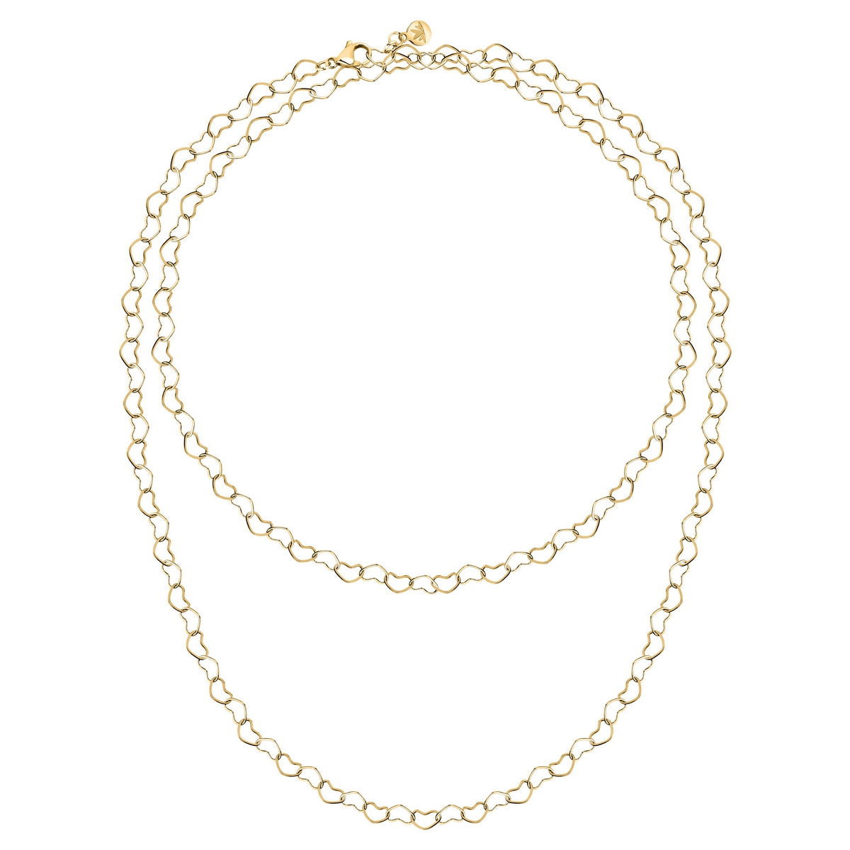 morellato 18k gold plated intrecci necklace stainless steel yg 90cm