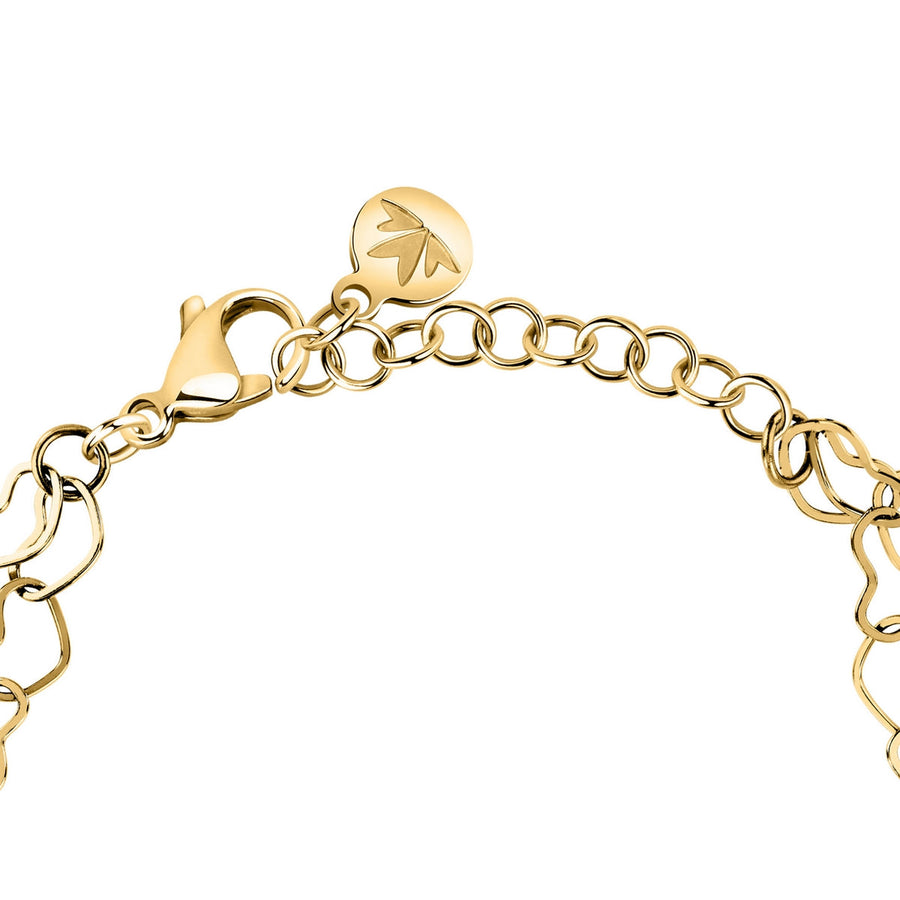 morellato 18k gold plated intrecci bracelet stainless steel yg 16+3cm