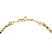 morellato 18k gold plated intrecci necklace stainless steel yg 42+3cm