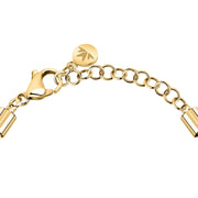 morellato 18k gold plated intrecci bracelet stainless steel yg 16+3cm