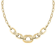 morellato 18k gold plated vintage bold necklace stainless steel gold plated chain 40+5cm