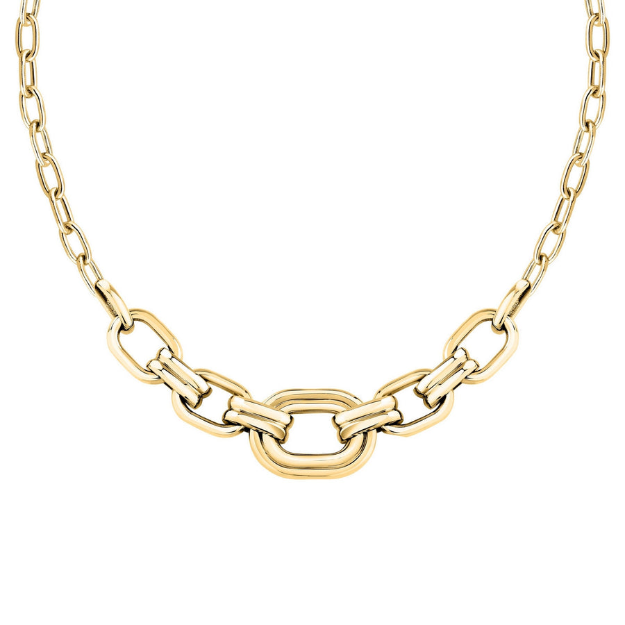 morellato 18k gold plated vintage bold necklace stainless steel gold plated chain 40+5cm