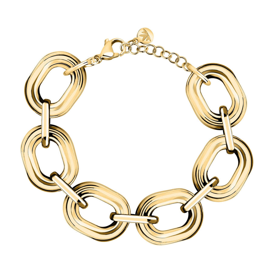 morellato 18k gold plated vintage bold bracelet stainless steel gold plated 17+3cm