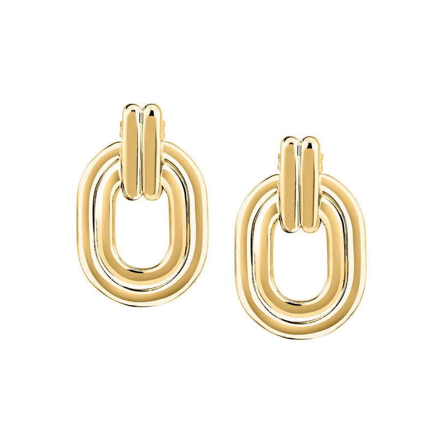 morellato 18k gold plated vintage bold earrings stainless steel gold plated 2.9cm