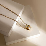 morellato 18k gold plated vintage bold necklace stainless steel gold plated crystal 40+5cm