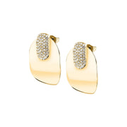 morellato 18k gold plated vintage bold earrings stainless steel gold plated crystal 3.1cm