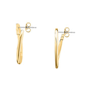 morellato 18k gold plated vintage bold earrings stainless steel gold plated 2.8cm