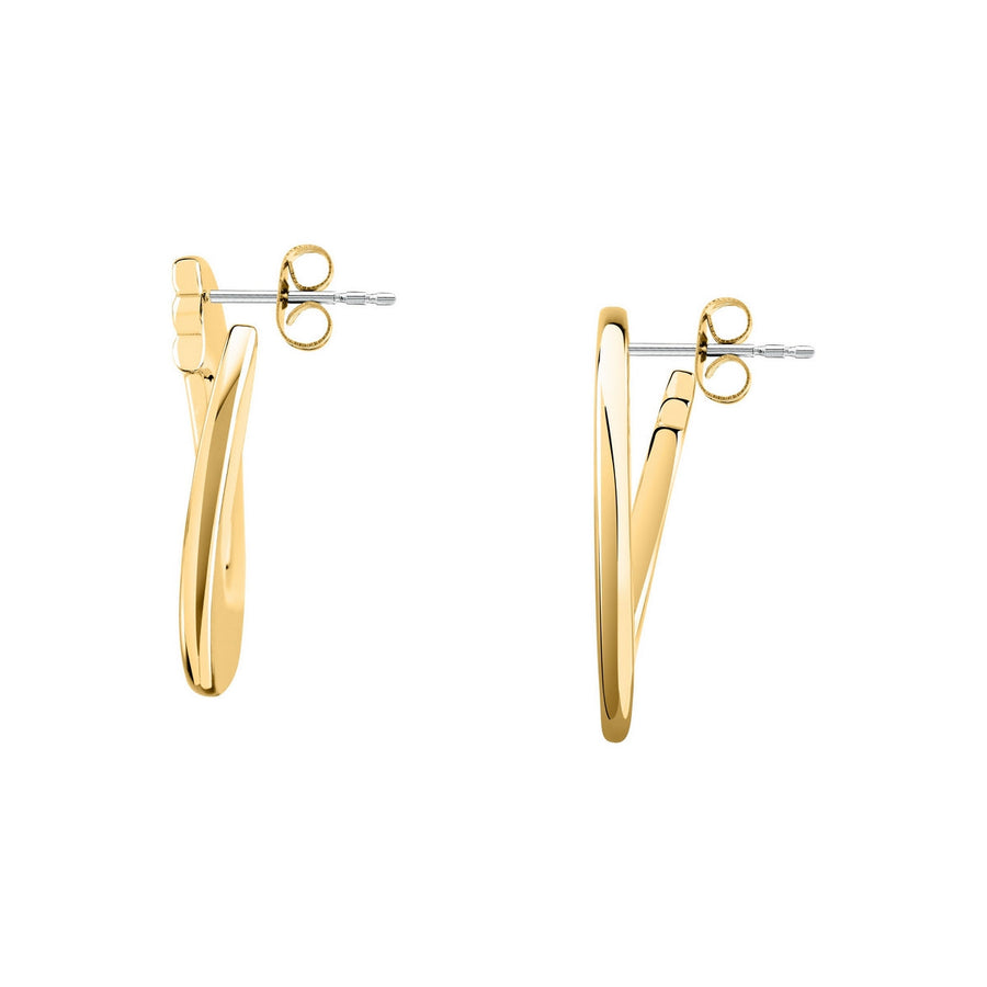 morellato 18k gold plated vintage bold earrings stainless steel gold plated 2.8cm
