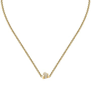 morellato 18k gold plated legame neckl ss yg crystal white 40+5cm