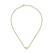 morellato 18k gold plated legame neckl ss yg crystal white 40+5cm