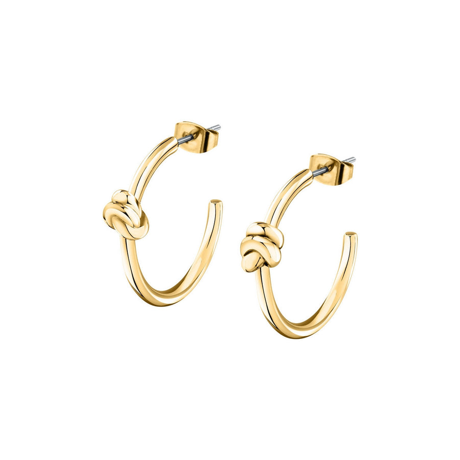 morellato 18k gold plated legame earr hoop ss yg �2.5cm