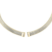 morellato 18k gold plated onda neck ss yg crystal white �12.2cm