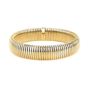 morellato 18k gold plated onda bangle ss yg size m �6cm