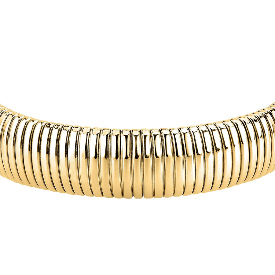 morellato 18k gold plated onda bangle ss yg size m �6cm