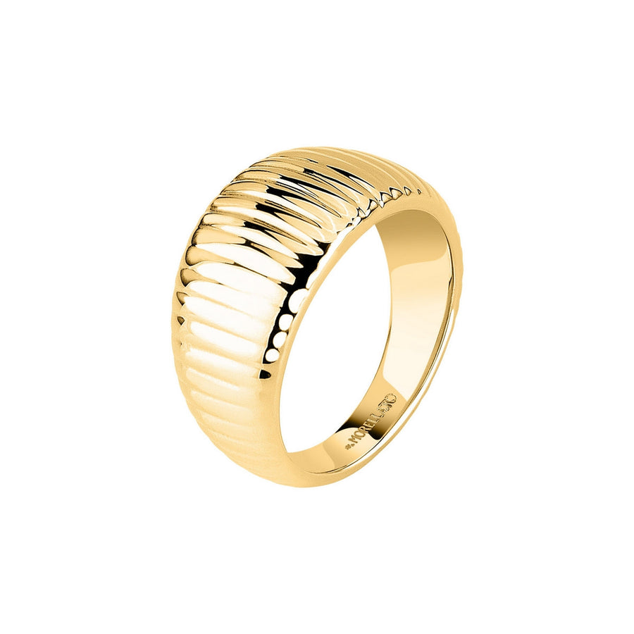 morellato 18k gold plated onda ring ss yg sz14