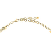 morellato 18k gold plated onda necklace stainless steel gold plated crystal 38+7cm