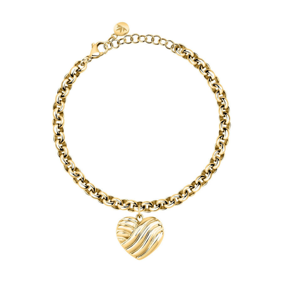 morellato 18k gold plated battito br ss yg heart 17+3cm
