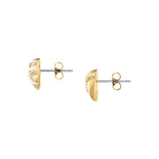 morellato 18k gold plated battito earr ss yg heart crystal 1.2cm
