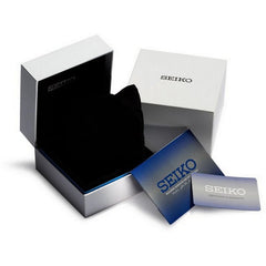 seiko presage automatic dual time 40.5mm blue dial, 5bar, bracelet watch