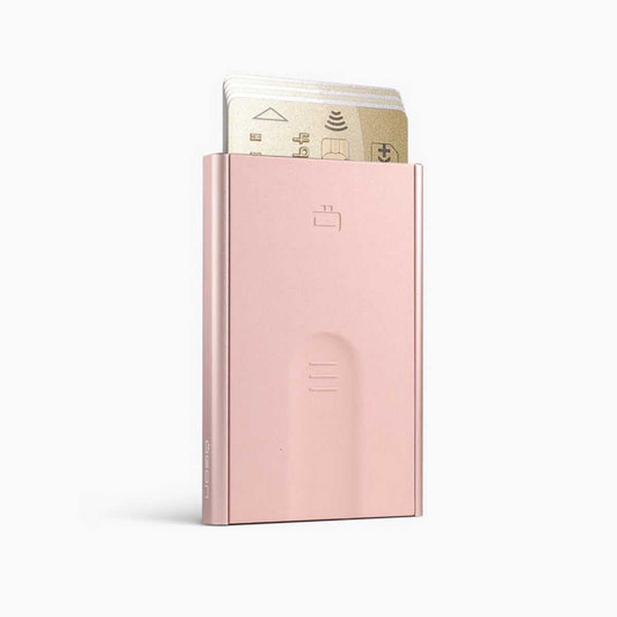 ogon slider aluminium wallet 1 to 6 cards blush pink colour