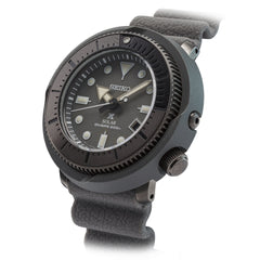 seiko prospex street series solar grey stainless steel and plastic divers  grey dial rubber strap watch