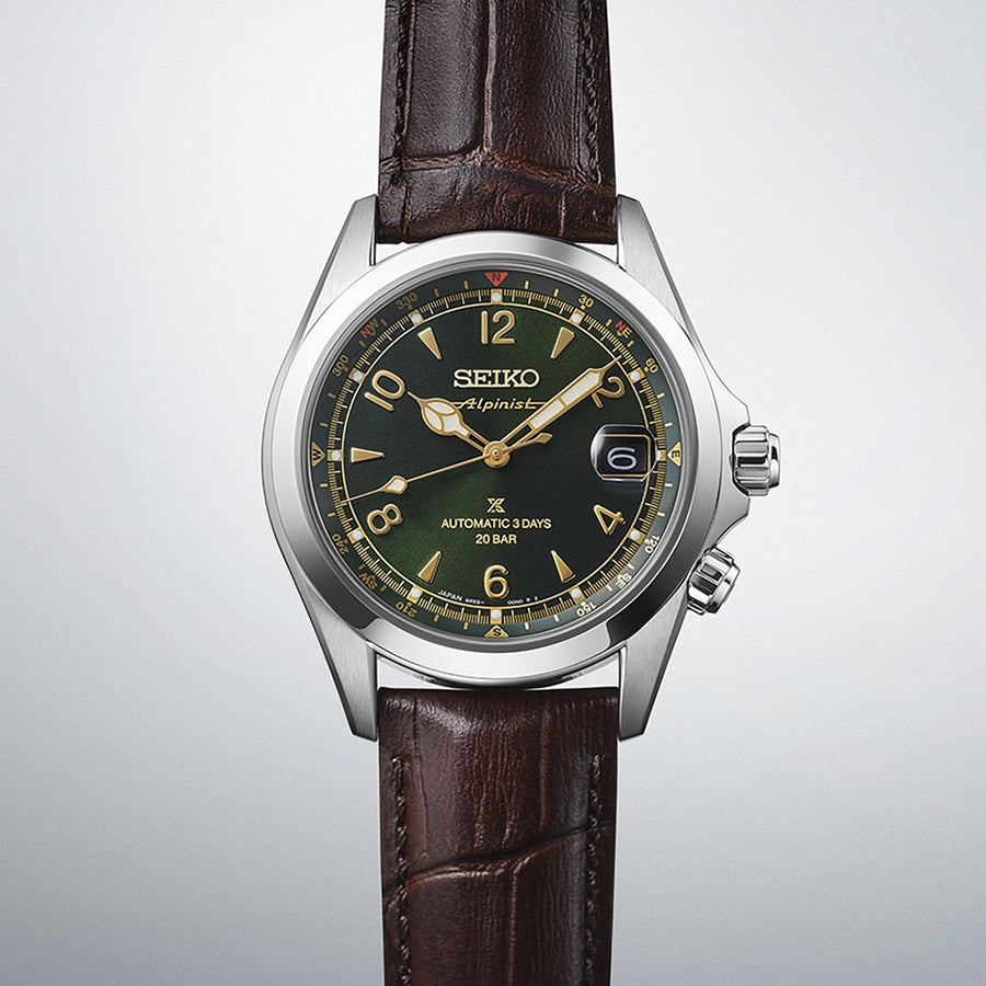 seiko prospex alpinist in classic pine green