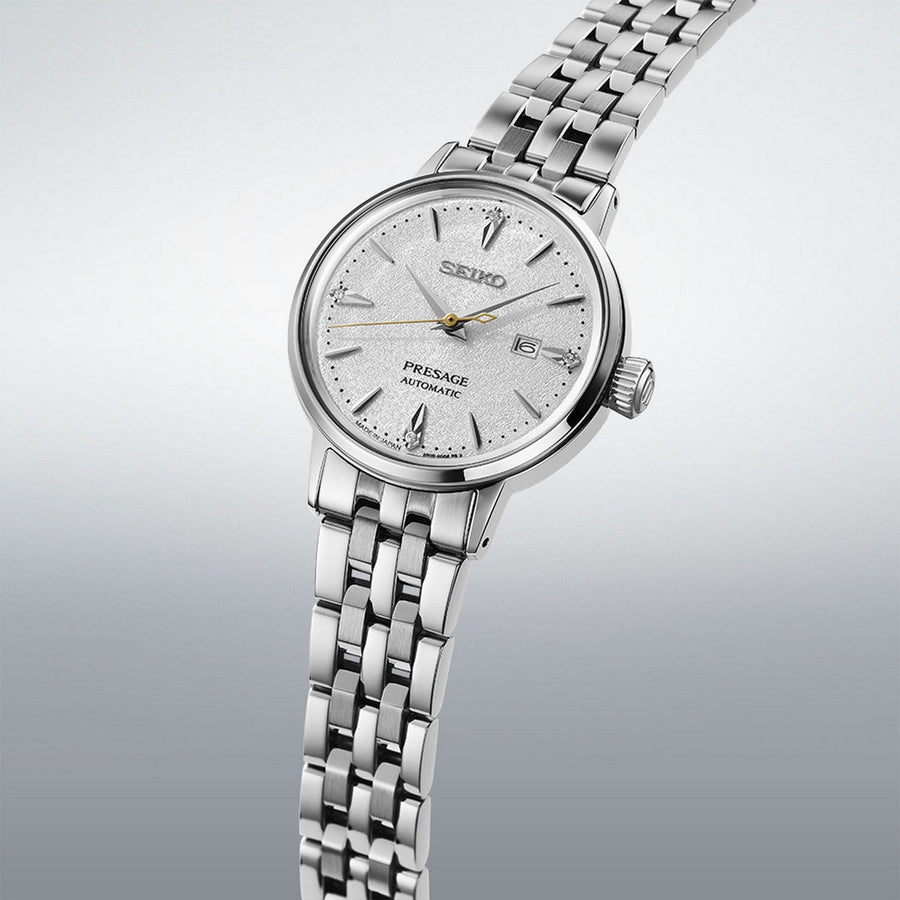 seiko presage �hot buttered rum� diamond-set 30mm cocktail time