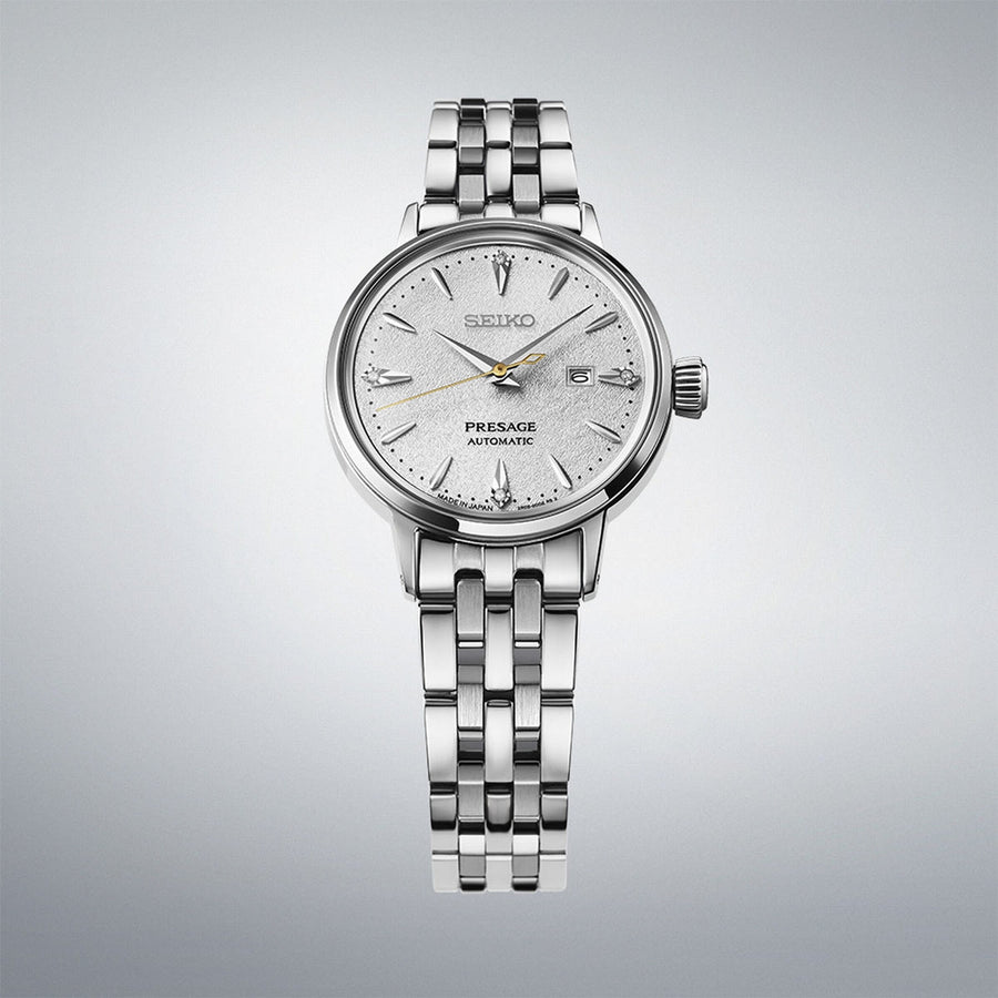 seiko presage �hot buttered rum� diamond-set 30mm cocktail time