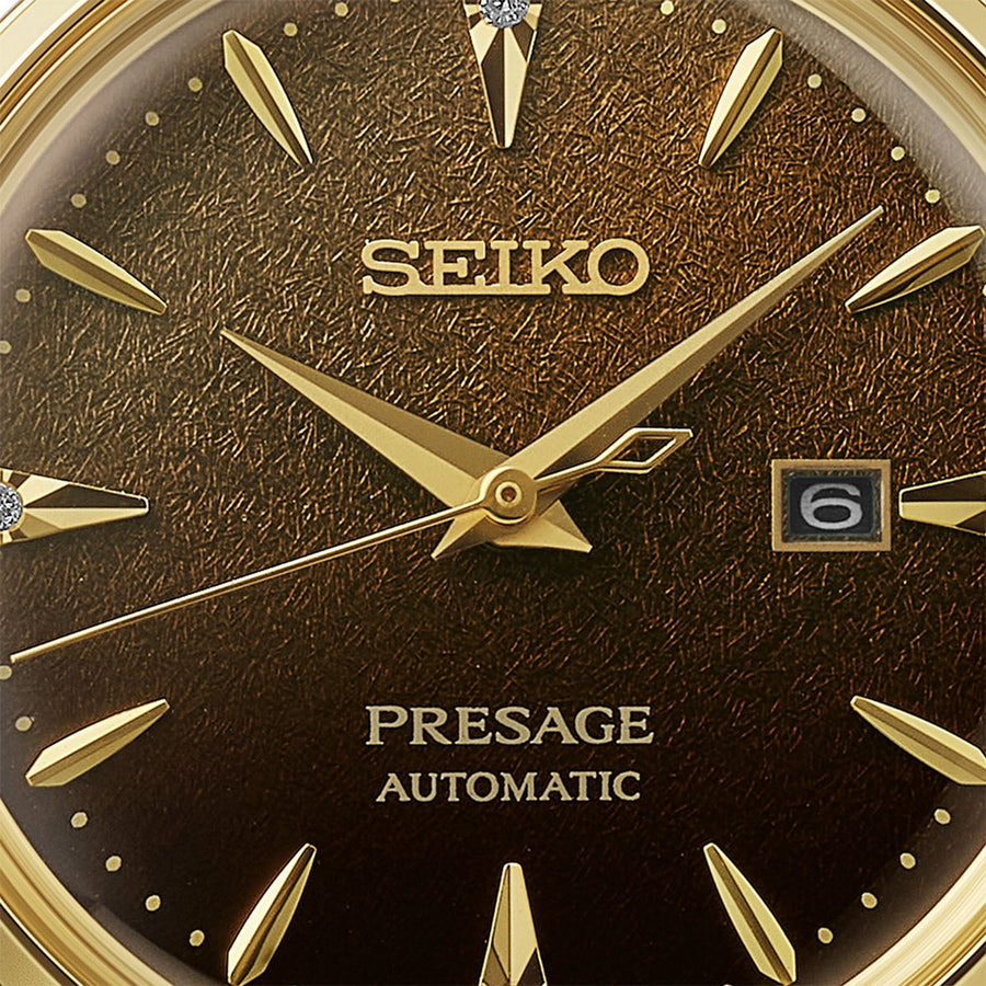 seiko presage �jamaican coffee�diamond-set 30mm cocktail time
