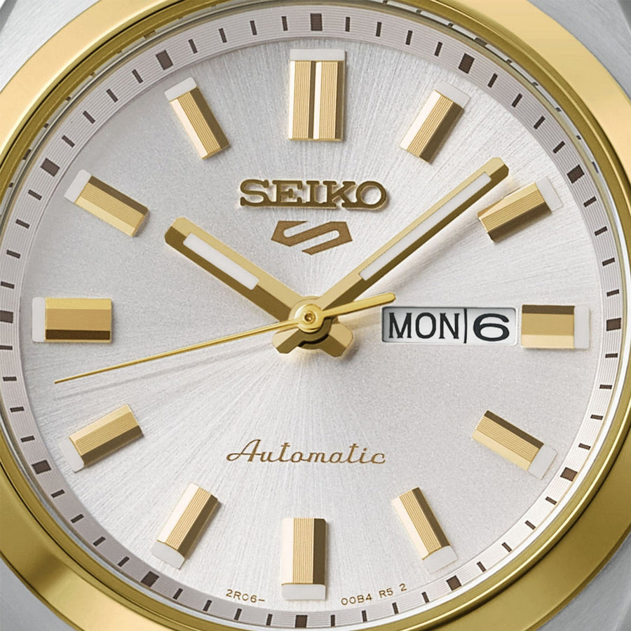 seiko 5 sports hebitama snxs in mixed metal