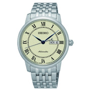 seiko presage automatic stainless steel white dial bracelet watch