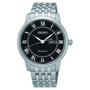 seiko presage automatic stainless steel black dial bracelet watch