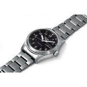 seiko seiko 5 sports field watch automatic black dial, 39.4mm, 10bar, bracelet watch