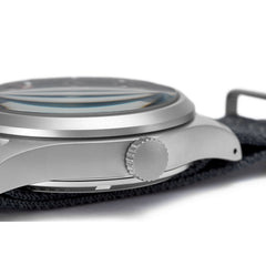 seiko seiko 5 sports field watch automatic grey  dial, 39.4mm, 10bar, nylon strap  watch