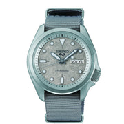 seiko seiko 5 sports concrete  automatic silver dial, 40mm, 10bar, nylon  watch
