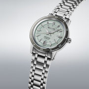 seiko presage style 60s in ice green bracelet watch