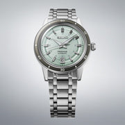 seiko presage style 60s in ice green bracelet watch