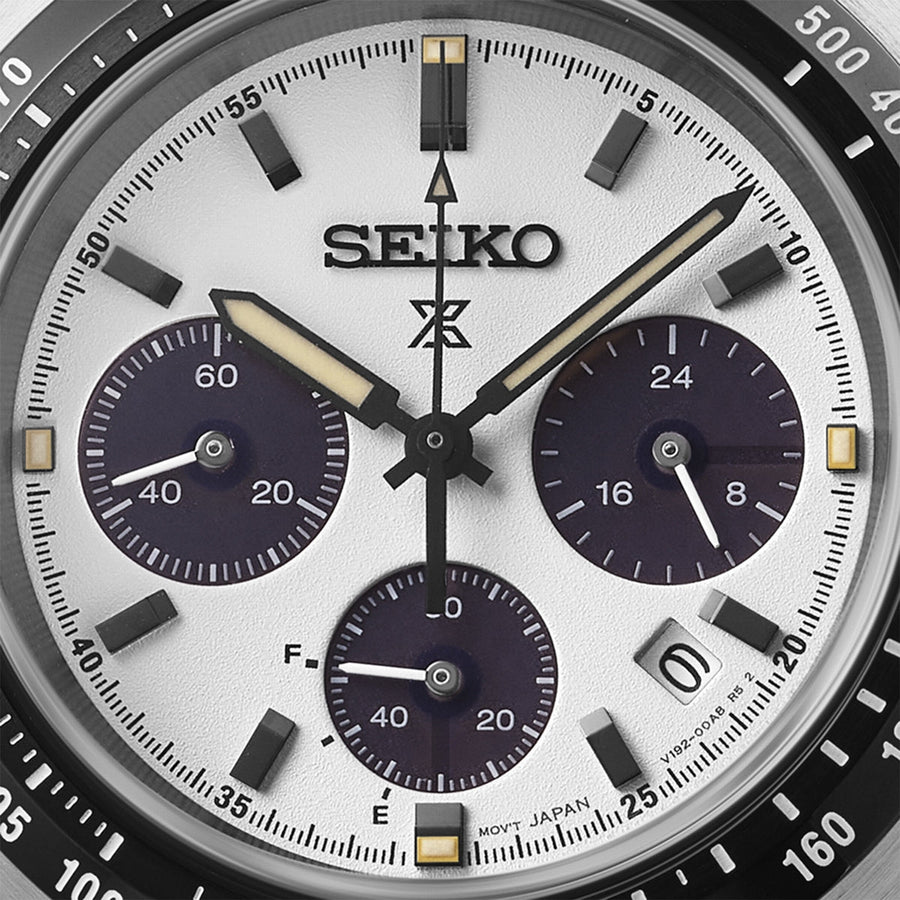 seiko prospex panda solar speedtimer 39mm bracelet watch