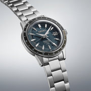 seiko presage 'petrol blue' style 60s road trip gmt