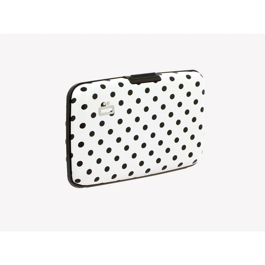 ogon stockholm carbon aluminium credit card holder dot print