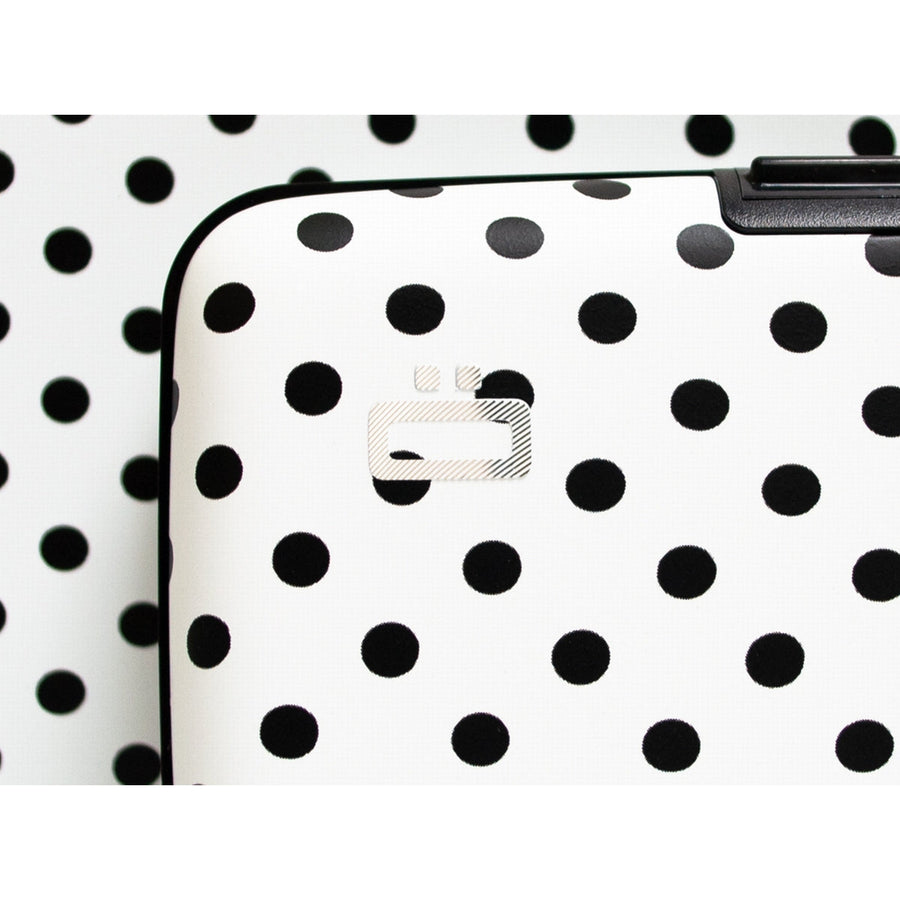 ogon stockholm carbon aluminium credit card holder dot print