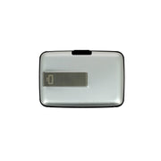ogon silver aluminium credit card holder with money clip
