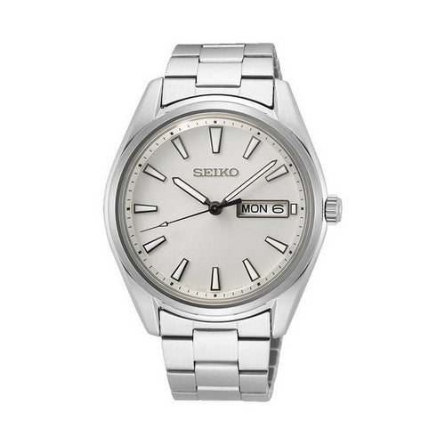 seiko essential time  40.2mm 10 bar water resistant, bracelet